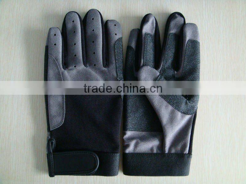 Rubber mechanic gloves with knuckle protectionJRM36
