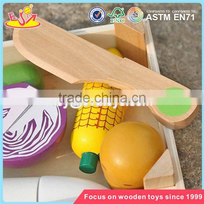 wholesale children pretend play wooden toy cutting fruit new deisgn wooden toy cutting fruit for kids W10B183