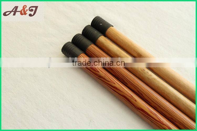 painted wooden poles with long plastic cap and greece thread