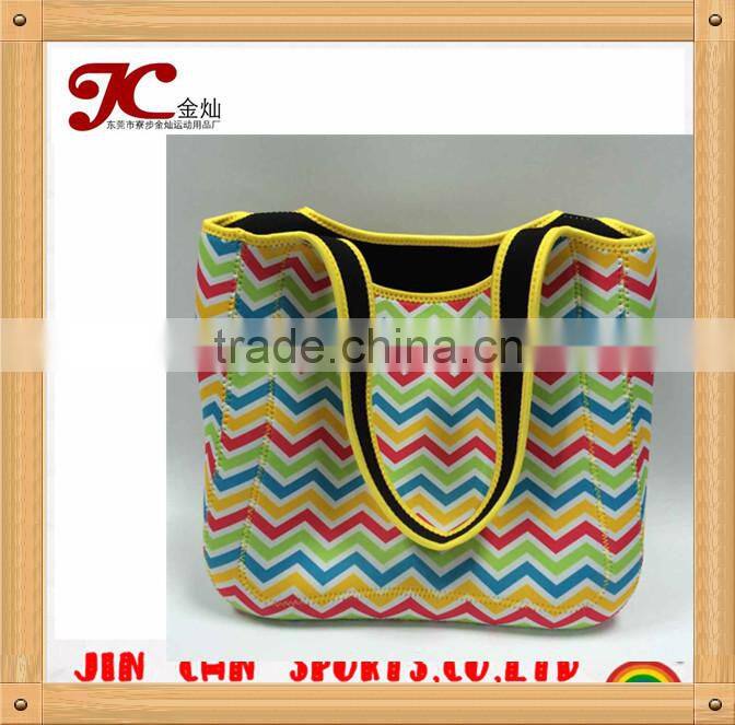 Environment friendly 3.0mm thick neoprene!custom kids lunch bag/neoprene lunch tote