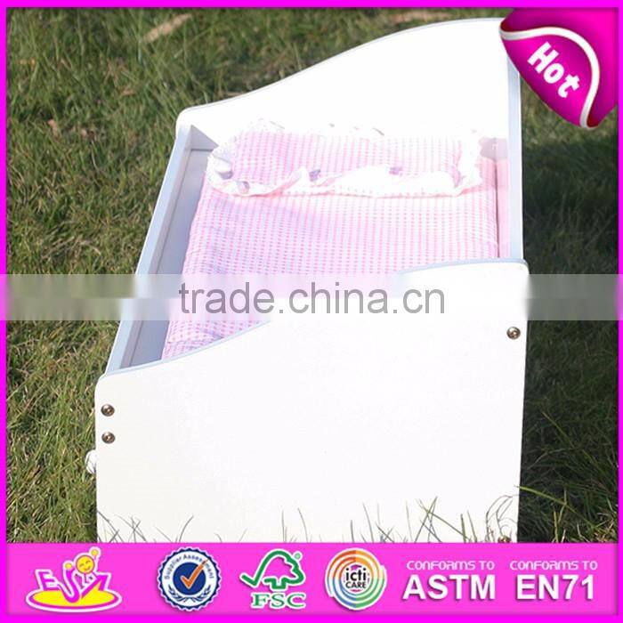 Best design girls toy wooden 18 inch doll furniture with cabinet W06E003