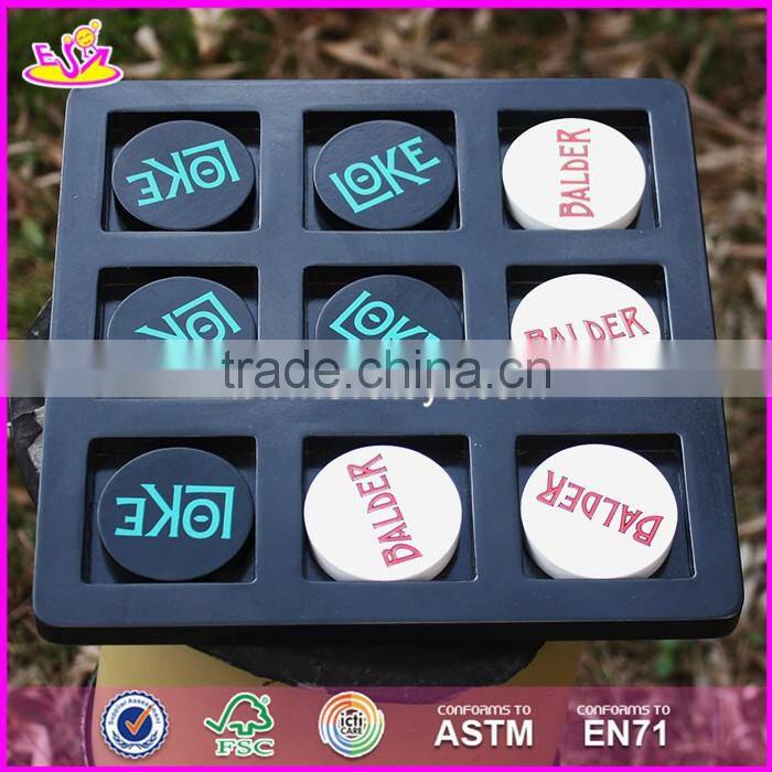 2017 New design children educational wooden noughts and crosses game W01B036