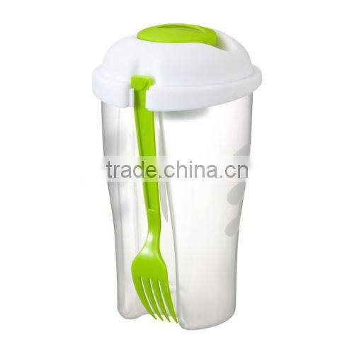 2017 new Salad to go Mug with Dressing Container & Fork