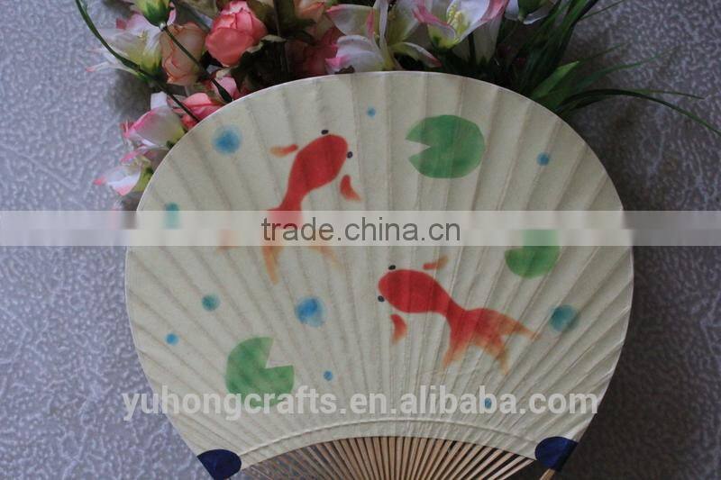 Promotional new style bamboo paper fan