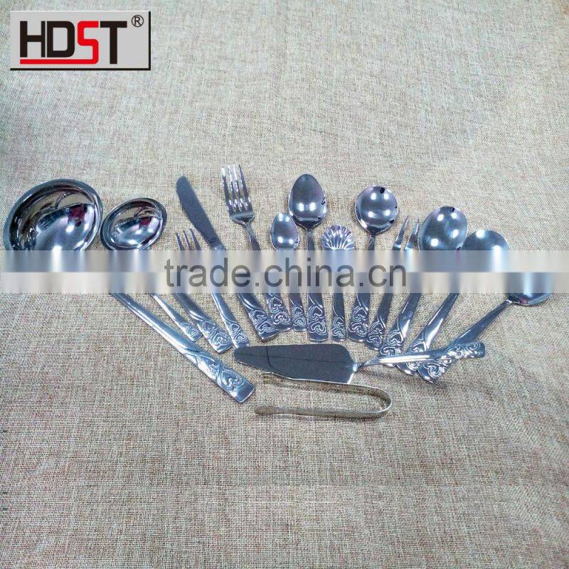 Fashion black leather suitcase New arrival 84pcs 18/8 stainless steel cutlery set wholesale alibaba china