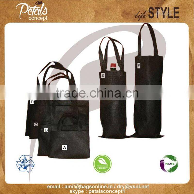 PP non woven wine bottle bag with handle