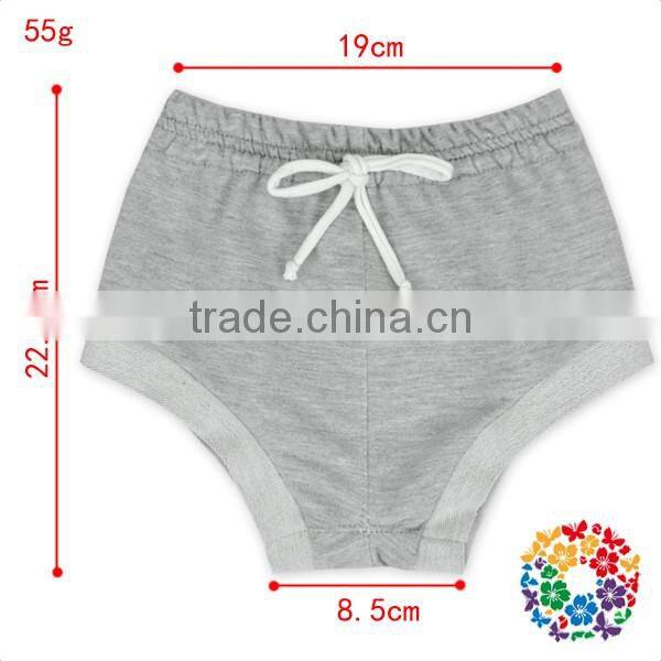 Cheap Gray Color Toddlers Bloomers Infant Plain Panties Bloomers Baby Cotton Bloomers Wholesale