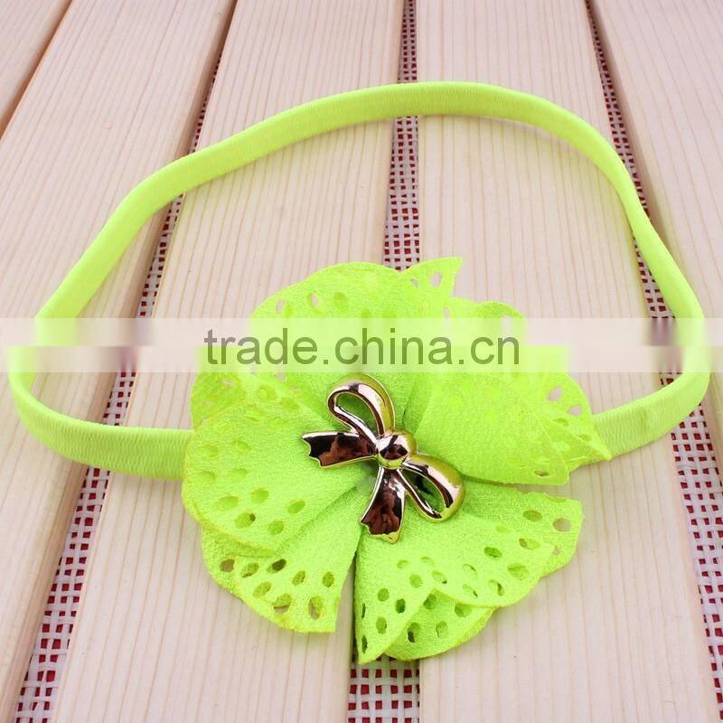 fabric flower with bow center fabric flower headband