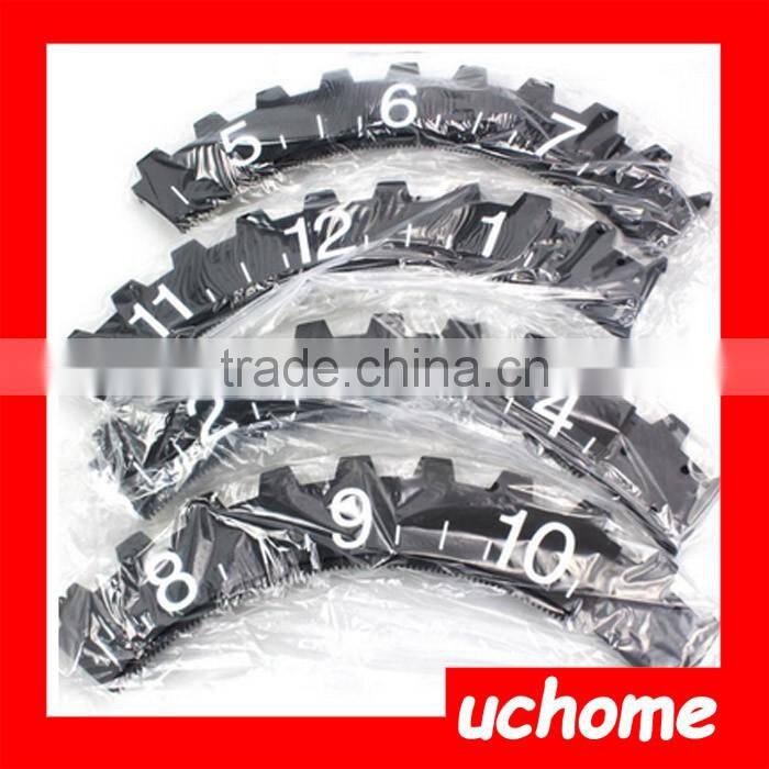 UCHOME Retro Modern Large Wall Art Gear Clock Antique Vintage Calendar Wheel