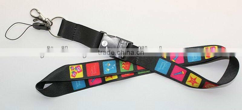 fashion blacklanyard with USB