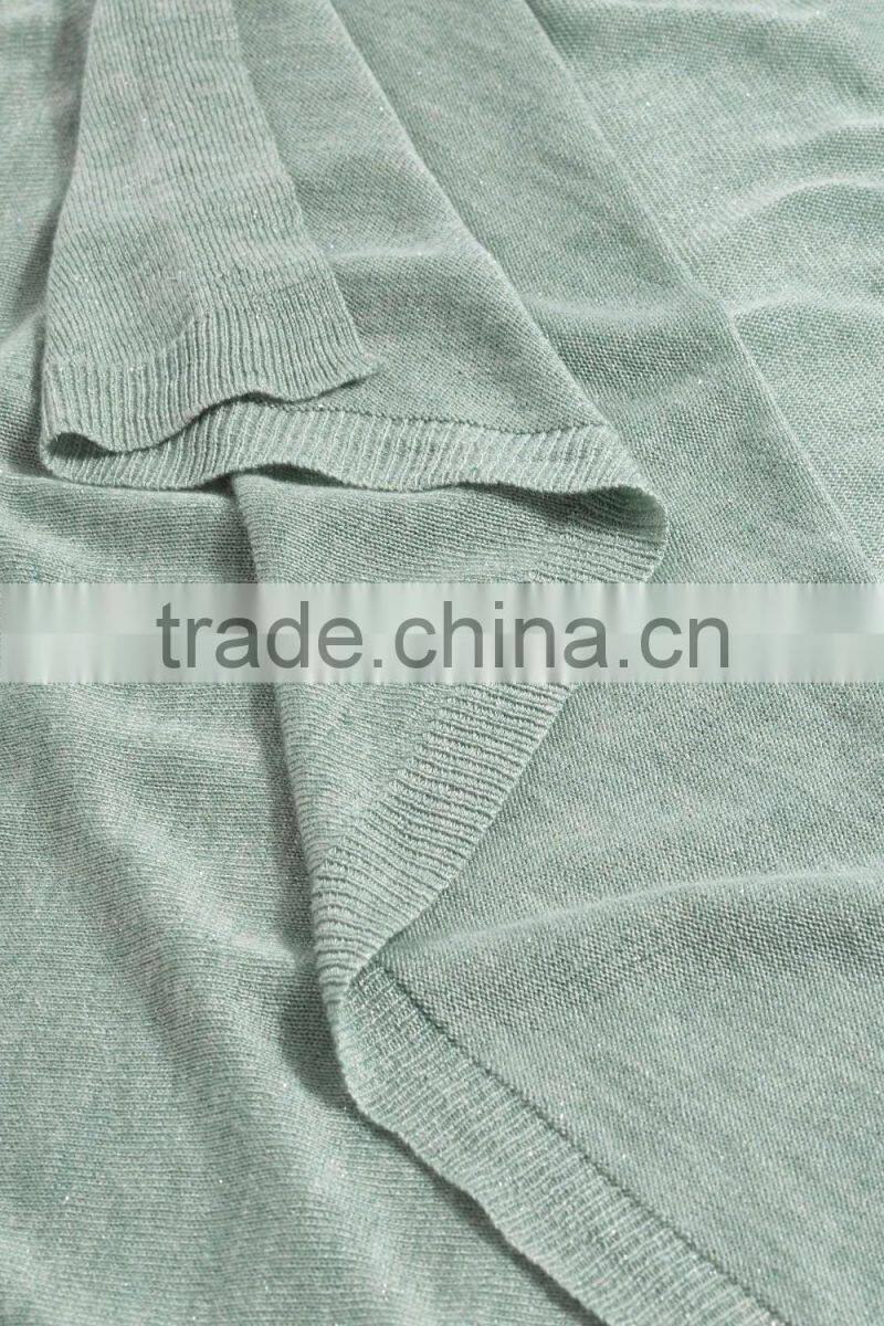 2016 Smart Sleeveless Sparkle-Yarn Cardigan With Waterfall Front HSC8007