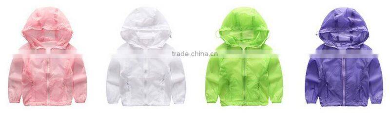 Wholesale Custom sun protection girls and boy clothing 2016