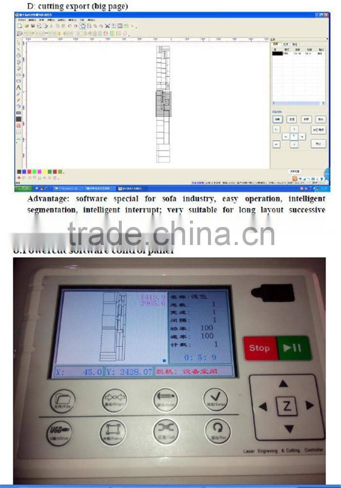 hot-sale fabric cutting equipment CO2 laser 80W/100W made in china