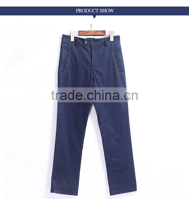 Wholesale Navy Blue Skinny Pants For School Uniform