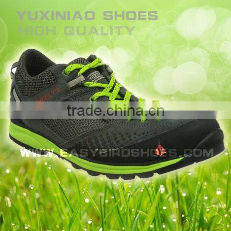 outdoor hiking men shoe sport, brand name leather mesh walking shoes men made in china