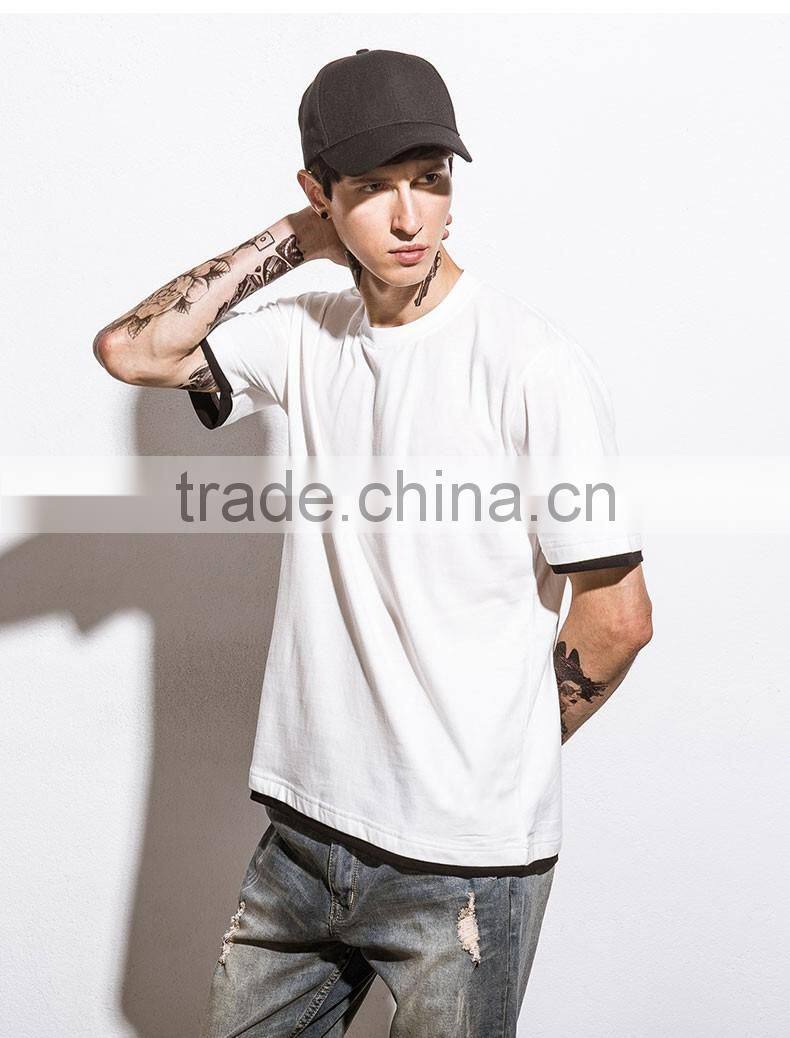 SZXX T3101 Hot High Quality White Cotton O-neck T-shirt Mens
