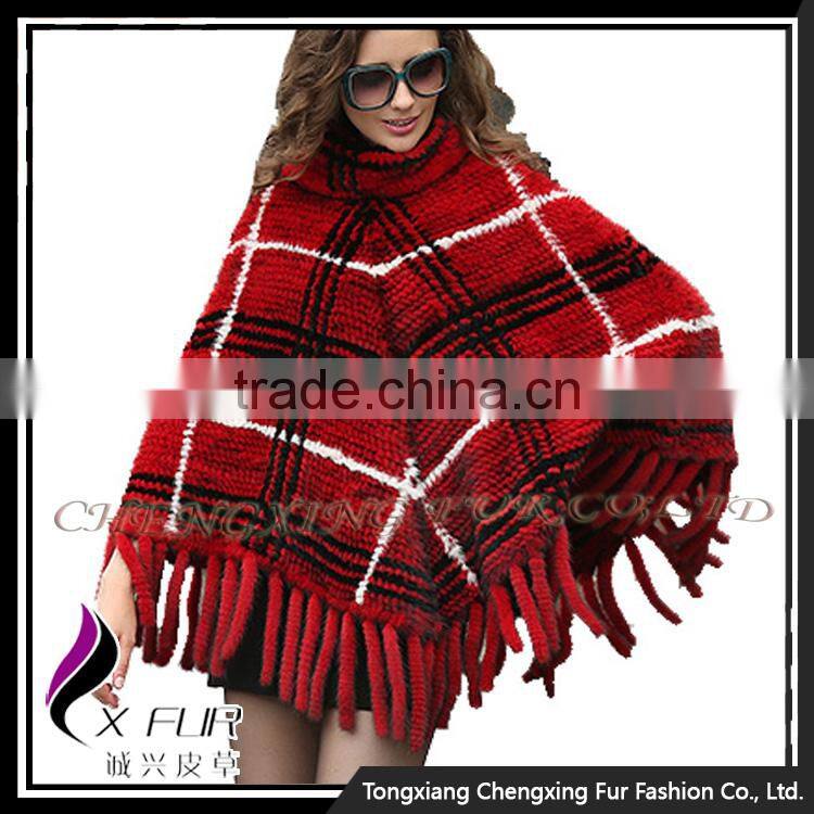 CX-B-M-62A 2016 New Latest Cheap Genuine Mink Fur Poncho and Shawl