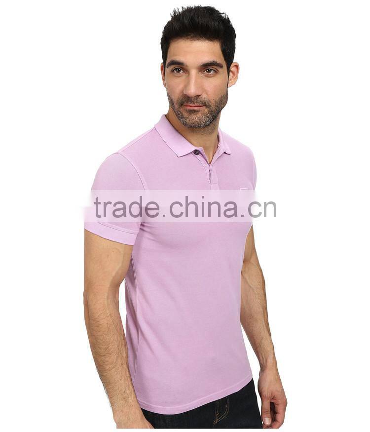 2015 latest custom short sleeve mens slim muscle fit mens brand polo shirt
