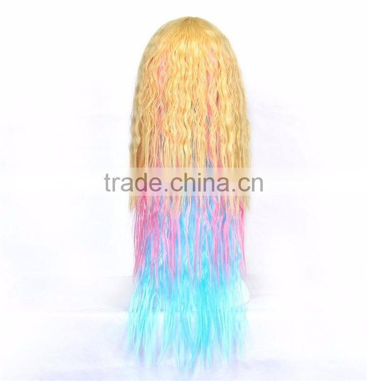 Cheap Price Stock Cosplay Wig Colorful Fantasy Women Party Halloween Wigs Wholesale