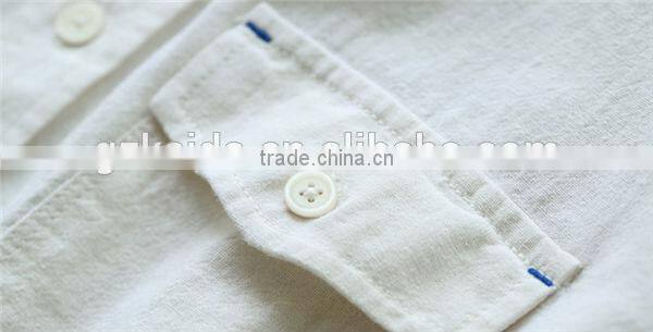 collar pocket men shirt men chinese collar shirts Mens Linen Shirts