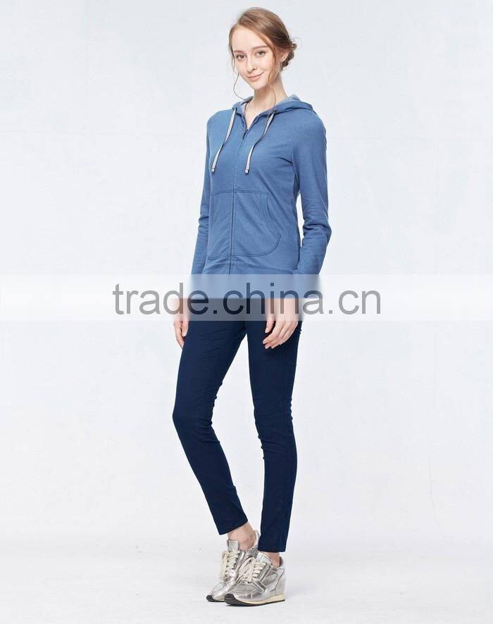 Classic high quality casual long sleeve wholesale plain zip hoodies