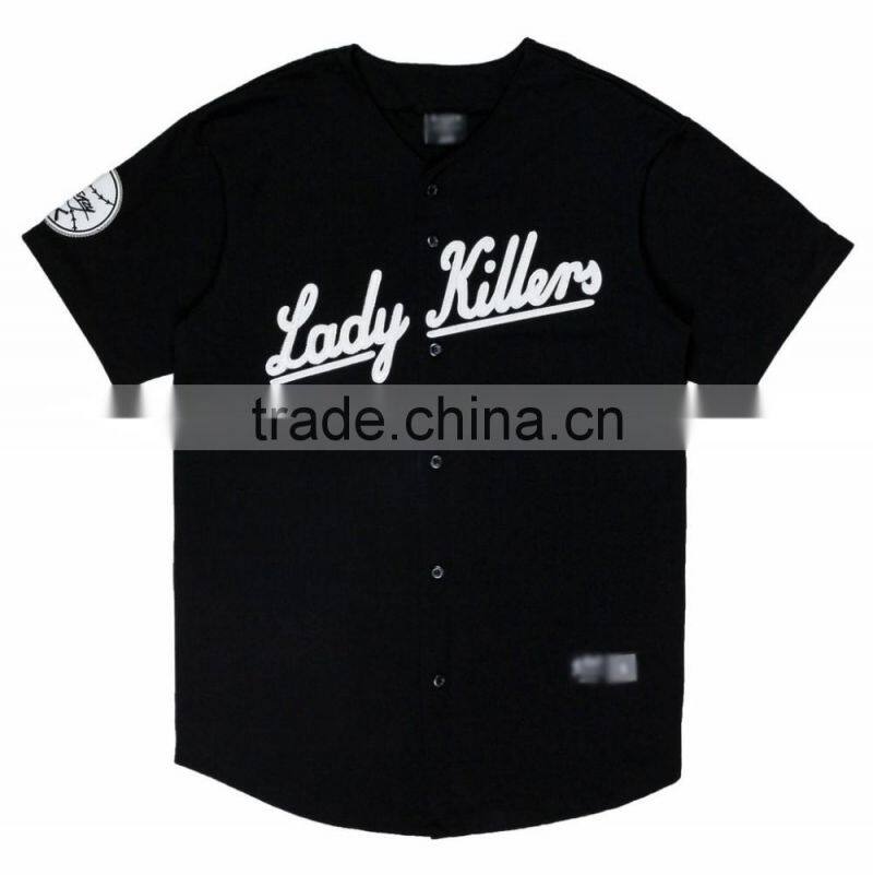 wholesale Applique Baseball jerseys Tees Tops Shirts Custom Baseball V-neck Jersey