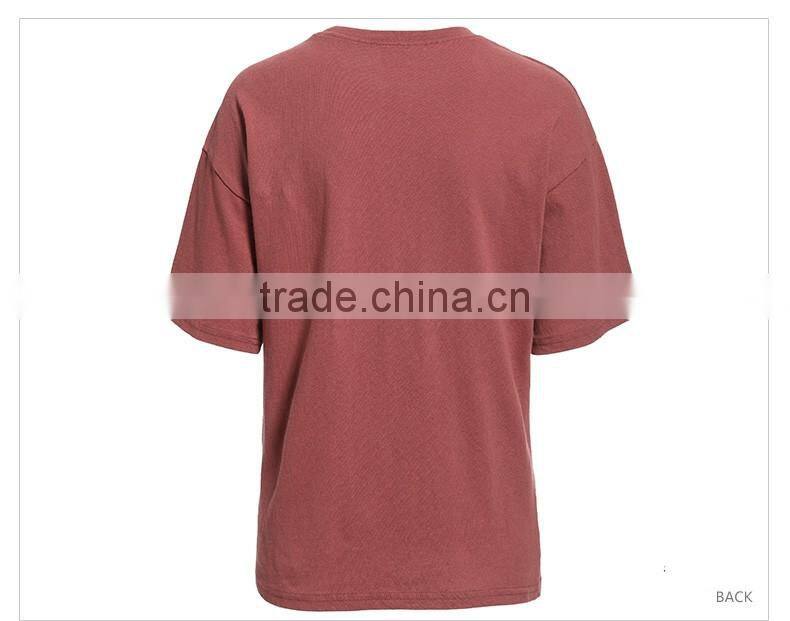 new printng design wholesale China women oversized red t shirts custom printing women casual t shirt