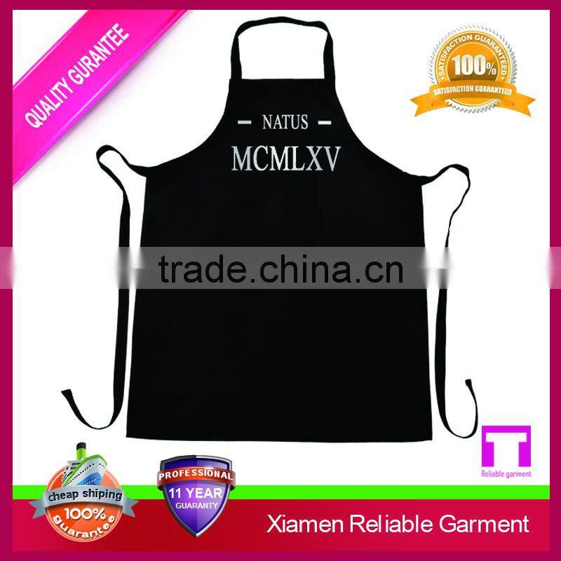 Hot sale half linen/cotton pattern waist aprons