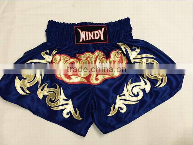 high quality custom fashion 100% cotton muay thai boxing shorts