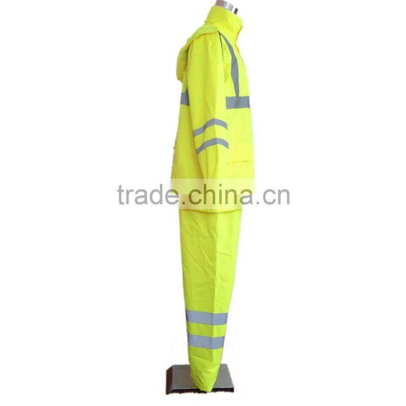 New Design Custom High Visibility Outdoor Adult Waterproof Polyester Rainwear Rain Coat