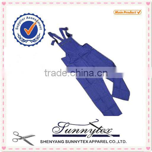 Cleaner navy blue painter mens uniform work bib overalls