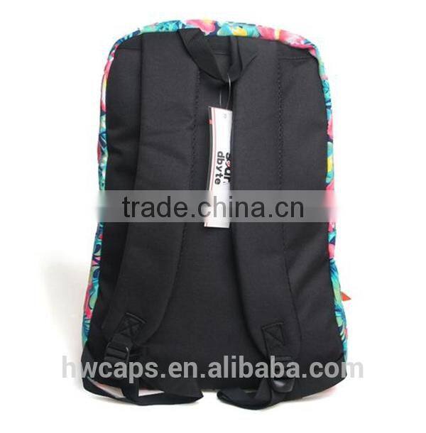 Cotton fabric fashion cheap wholesale backpack for school