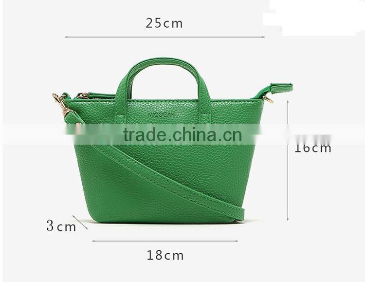 High Quality Candy Color Leather Women Handbags
