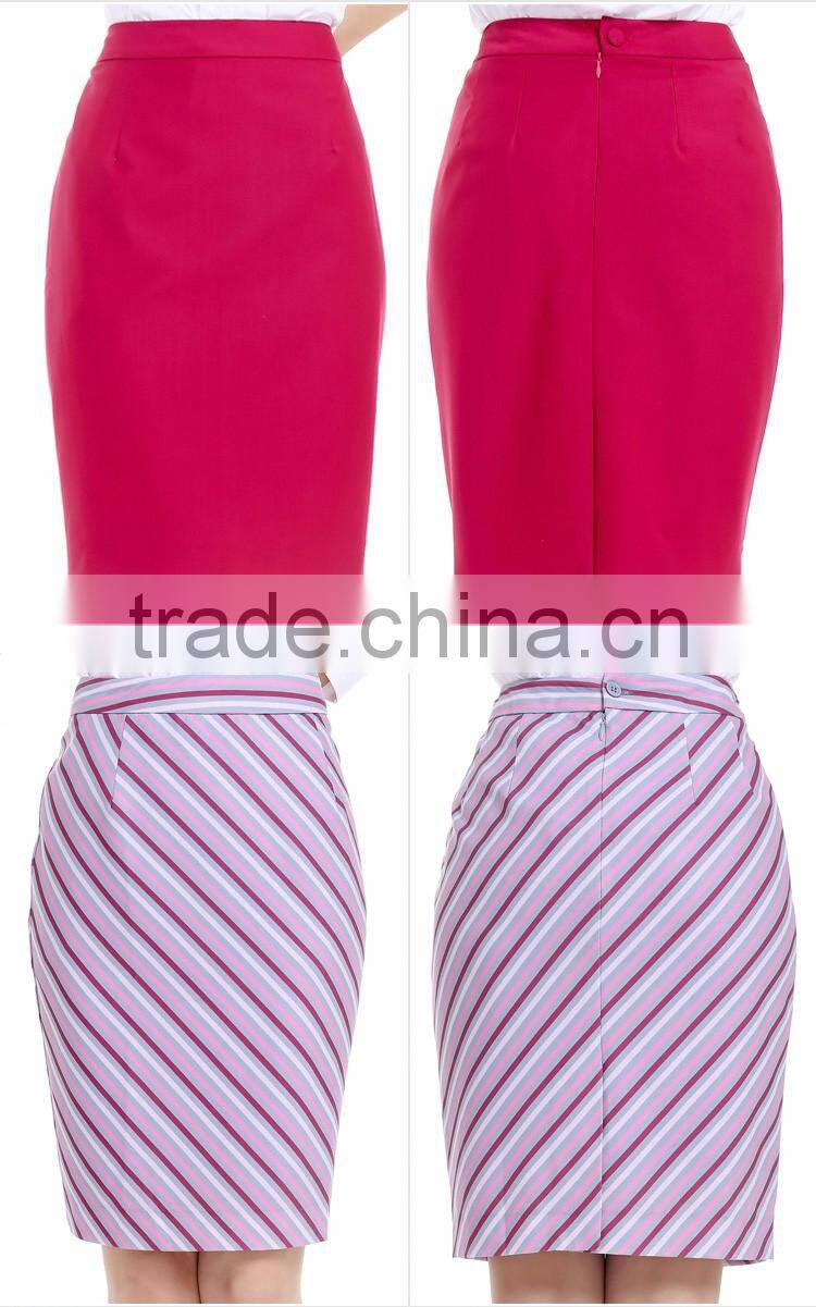 OEM Custom Women Pilot Skirt Airline Stewardess Uniform