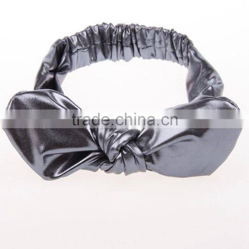 Elastic Headbands,Mental Color Leather Headbands,Ear Headbands