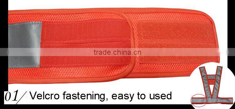 High visibility mesh Night Work Safety Vest with LED lights