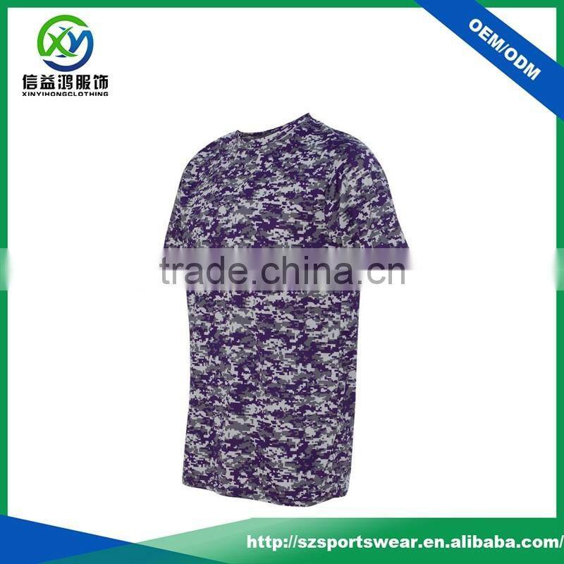 High quality sublimation printing polyester unisex sport custom t-shirt