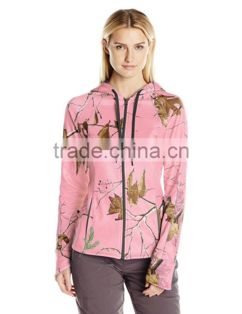 Latest Women Lightweight Camo Sweatshirt Zip Pullover Hoodies Sweatshirts Wholesale Organic