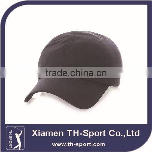 White letters black golf cap hat