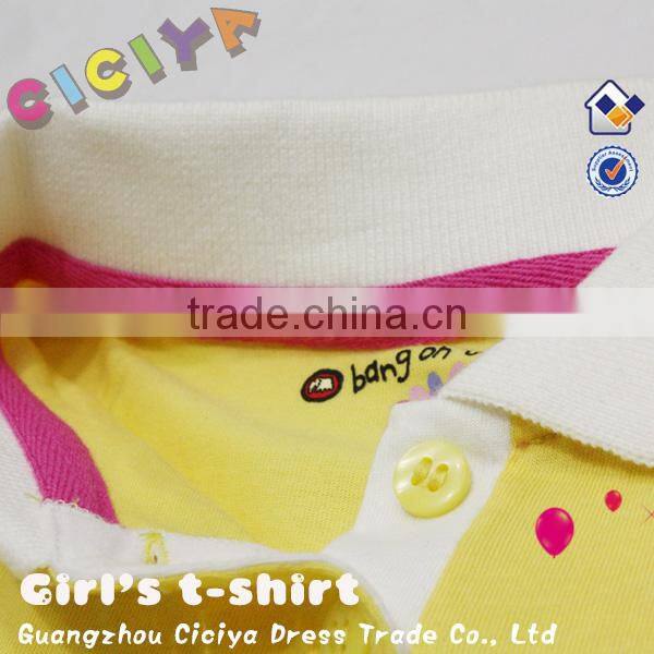 OEM design cute girl polo tshirt