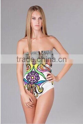Printing digital printing piece swimsuit piece swimsuit triangle leakage back swimsuit