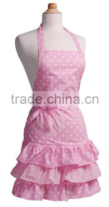 Hot Sale Pink Canvas Cooking Apron