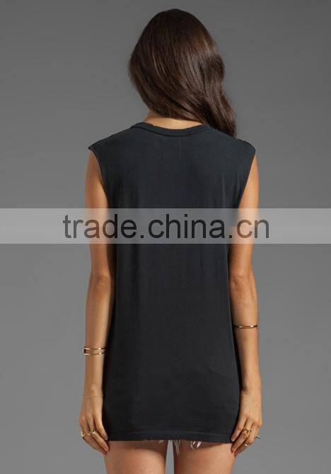 women dance graphic printing tank tops