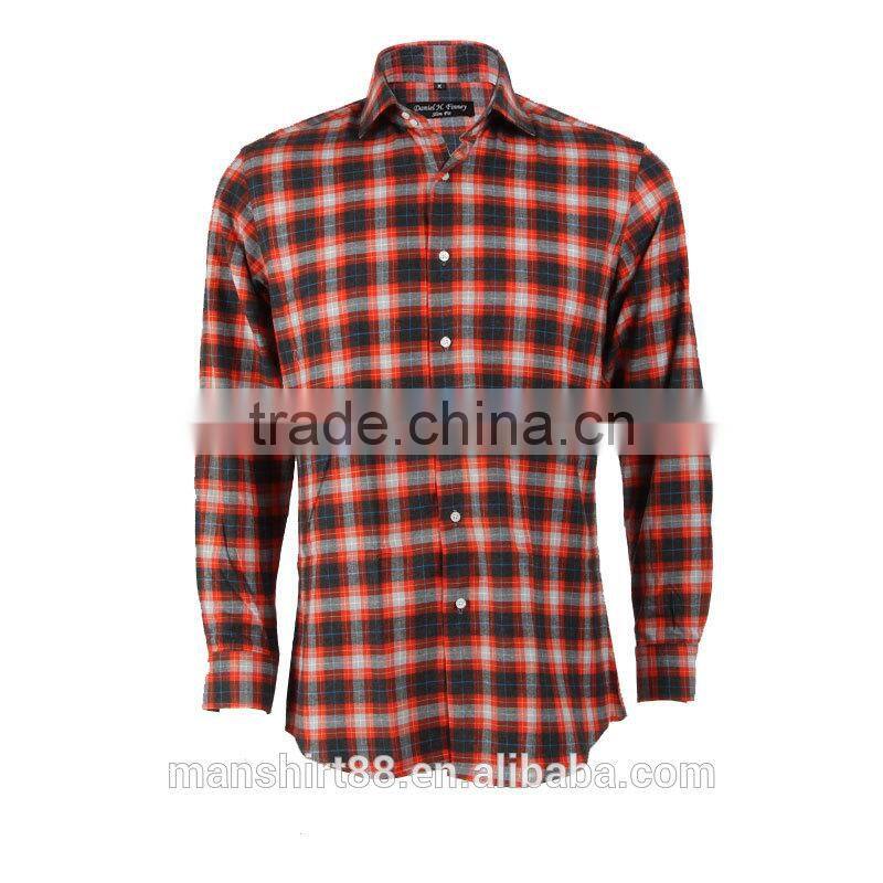 2016 100% cotton custom flannel shirt man winter warm shirt