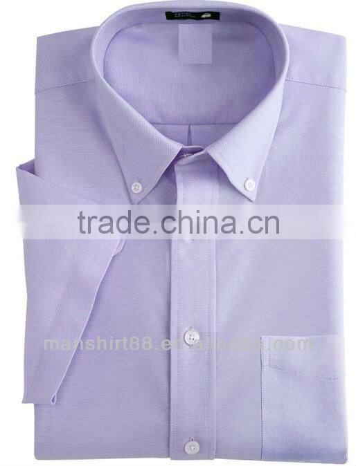Custom mens button solid color down oxford casual shirt