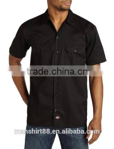 Mens Short Sleeve Formal Work Shirt