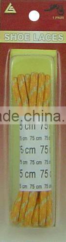 round orange color cotton weave shoe lace