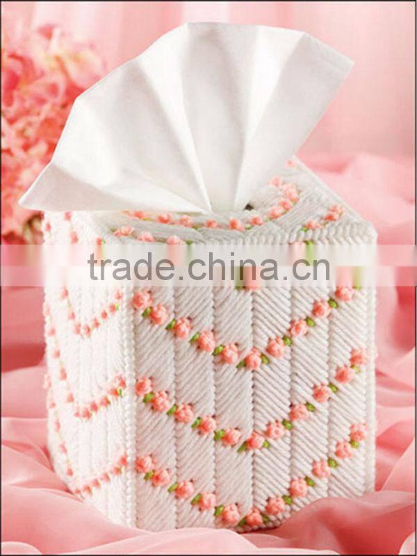 DIY goods,3D Cross stitch Embroidery.beautiful.Tissue Box-006-01