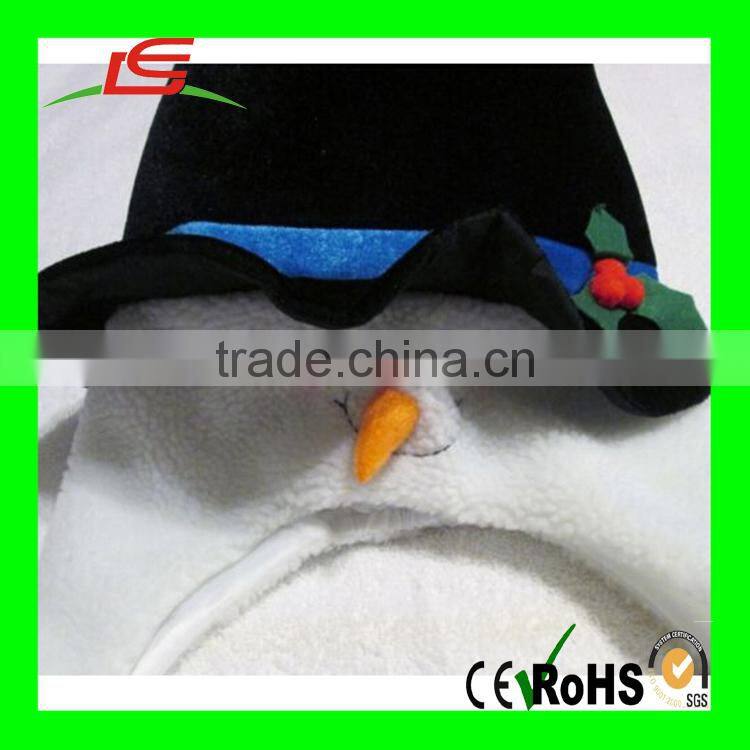 Heavy white plush snowman luxury christmas santa hat