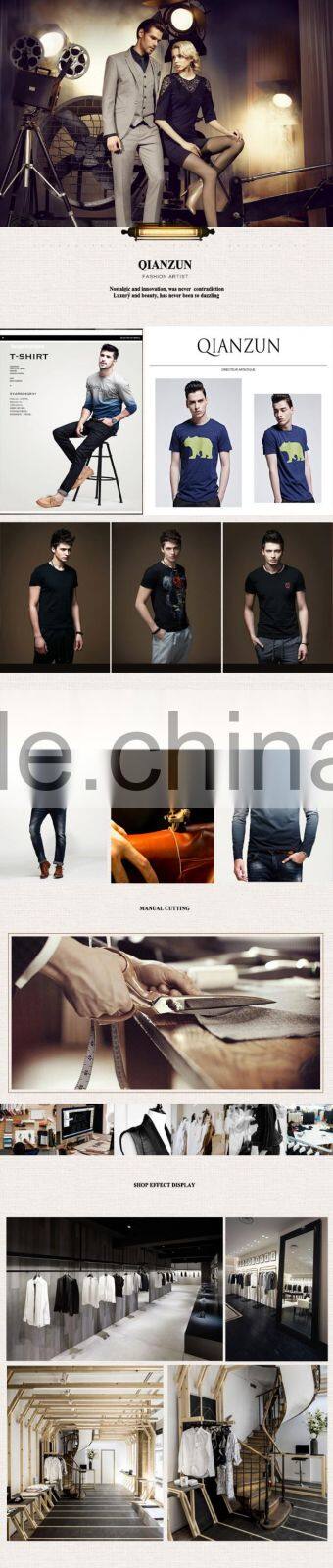 Custom wholesale t-shirt high quality collar pocket men print t-shirt